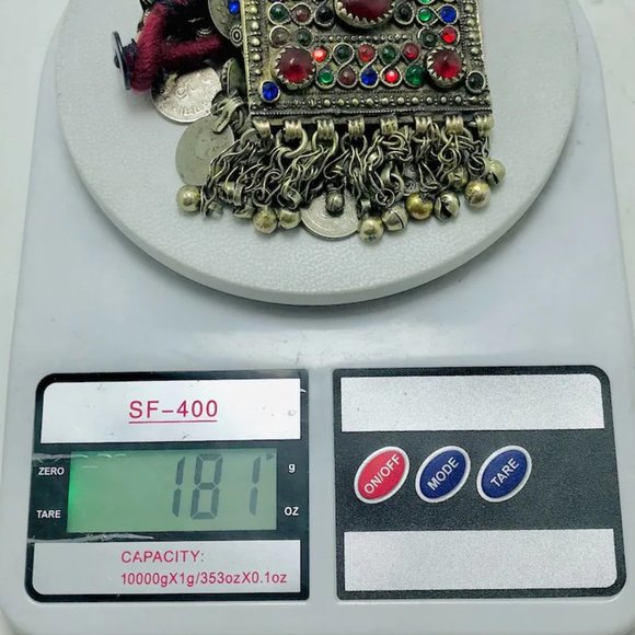 Tribal Handmade Beaded Chain Necklace With Long Tassels and Coins - Picture 12 of 12